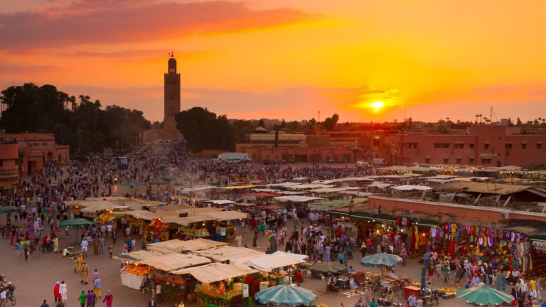 Vibrant Sunset Over Marrakech