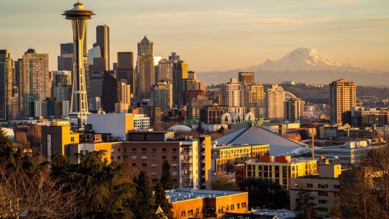 Mount Rainier majestically