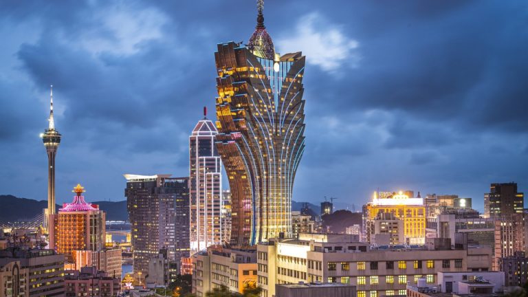 Macau skyline at dusk