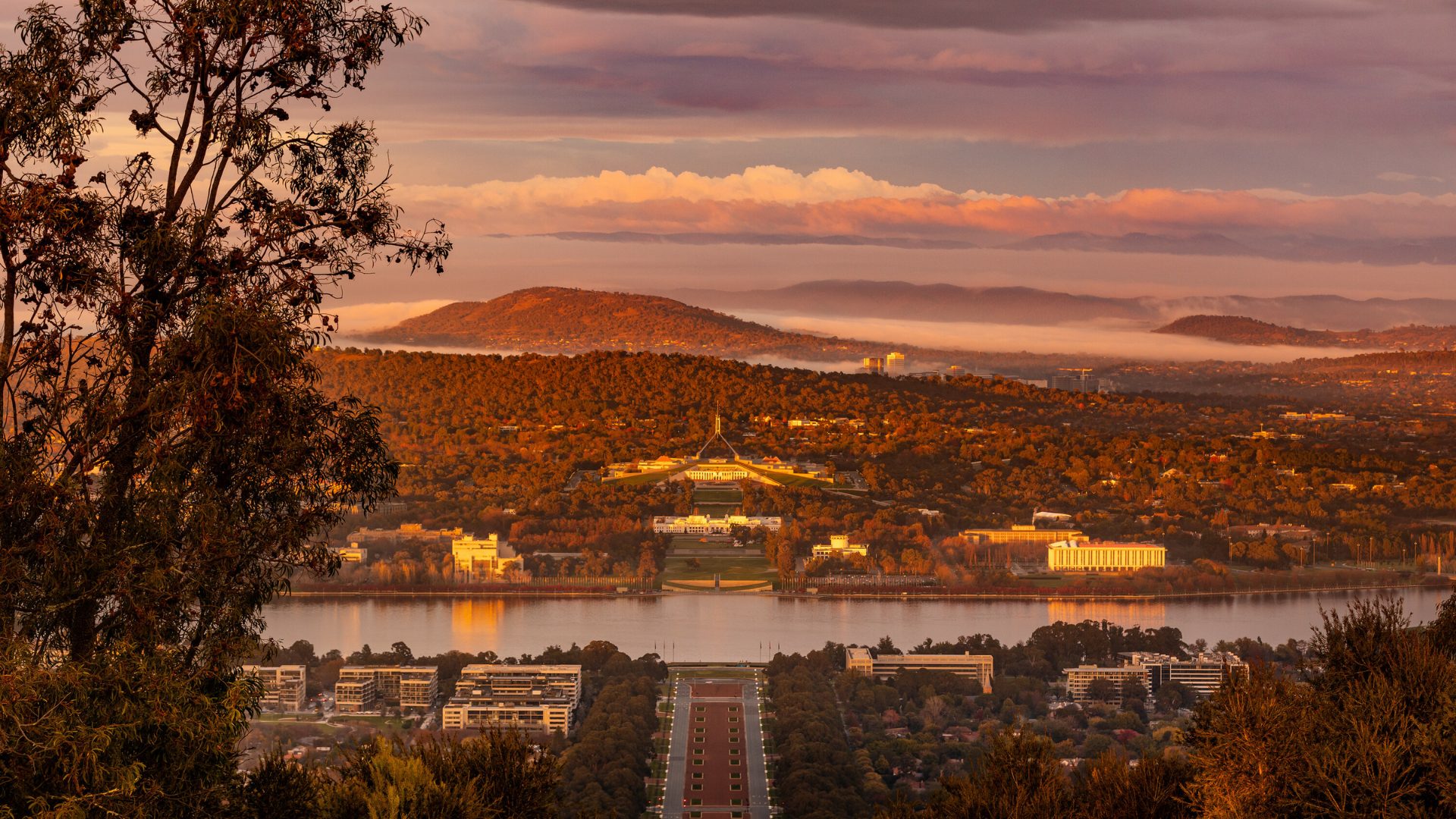 Canberra at sunset